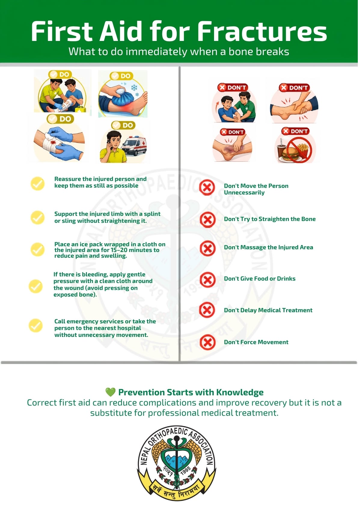 First Aid for Fractures: The First Few Minutes Matter